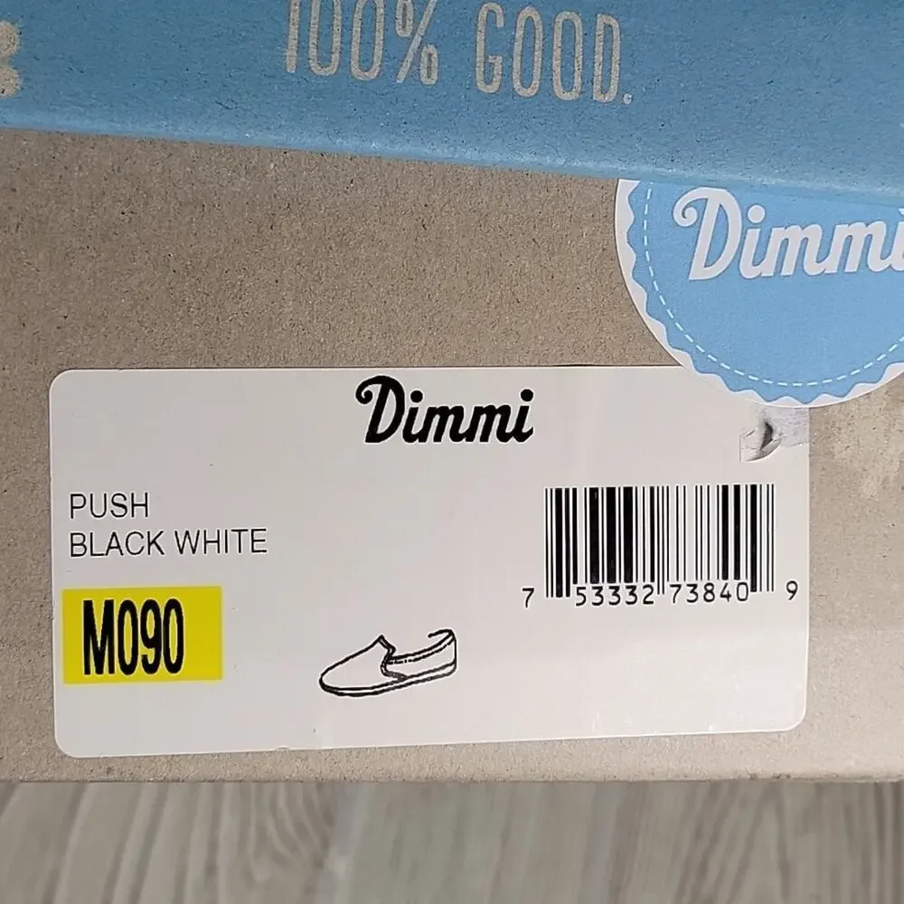Dimmi Push Black and White Animal Print Slip On Shoes Womens Size 9 New In Box